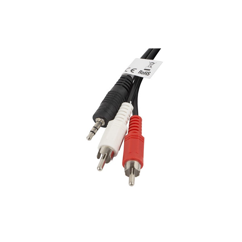 CABLE ESTEREO LANBERG JACK 3-5MM-2X RCA MACHO 2M