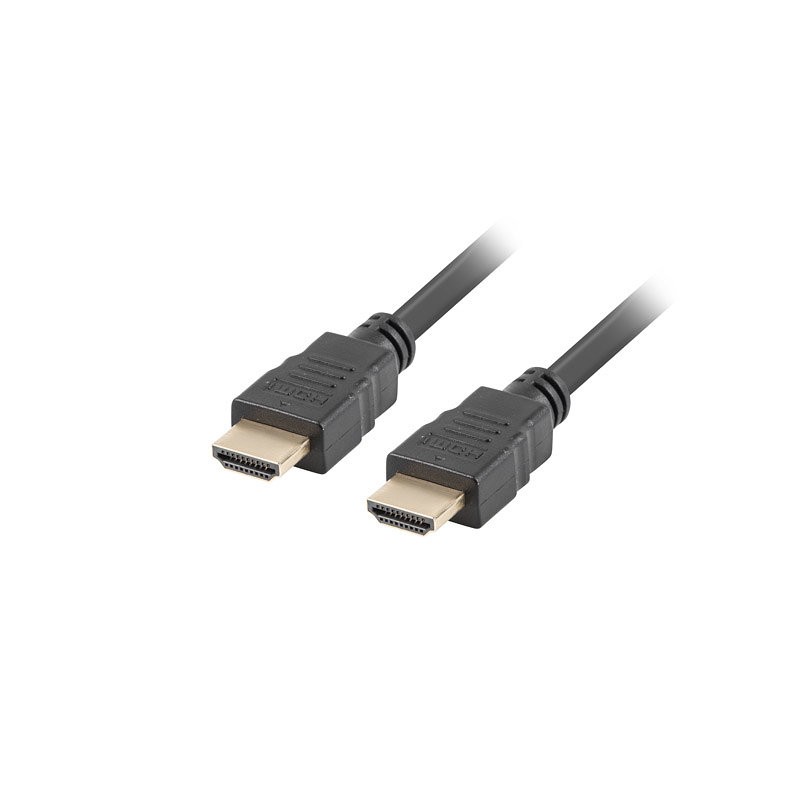 CABLE HDMI LANBERG MACHO-MACHO V1-4 ALTA VELOCIDAD 1-8M NEGRO