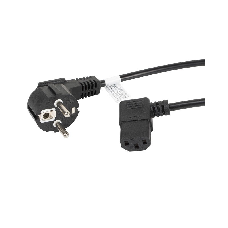 CABLE DE ALIMENTACION LANBERG SCHUKO CEE 7-7 A IEC320 C13 ACODADO 1-8M