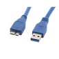 CABLE USB LANBERG 3-0 MACHO-MICRO USB MACHO 0-5M AZUL