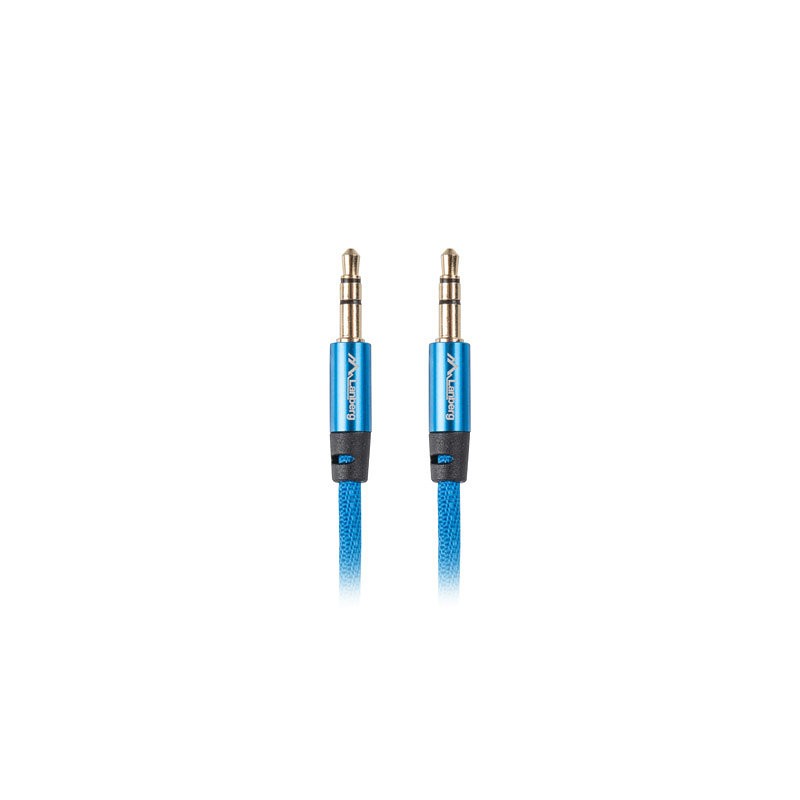 CABLE ESTEREO LANBERG JACK 3-5MM MACHO-JACK 3-5MM MACHO 1M AZUL