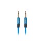 CABLE ESTEREO LANBERG JACK 3-5MM MACHO-JACK 3-5MM MACHO 1M AZUL