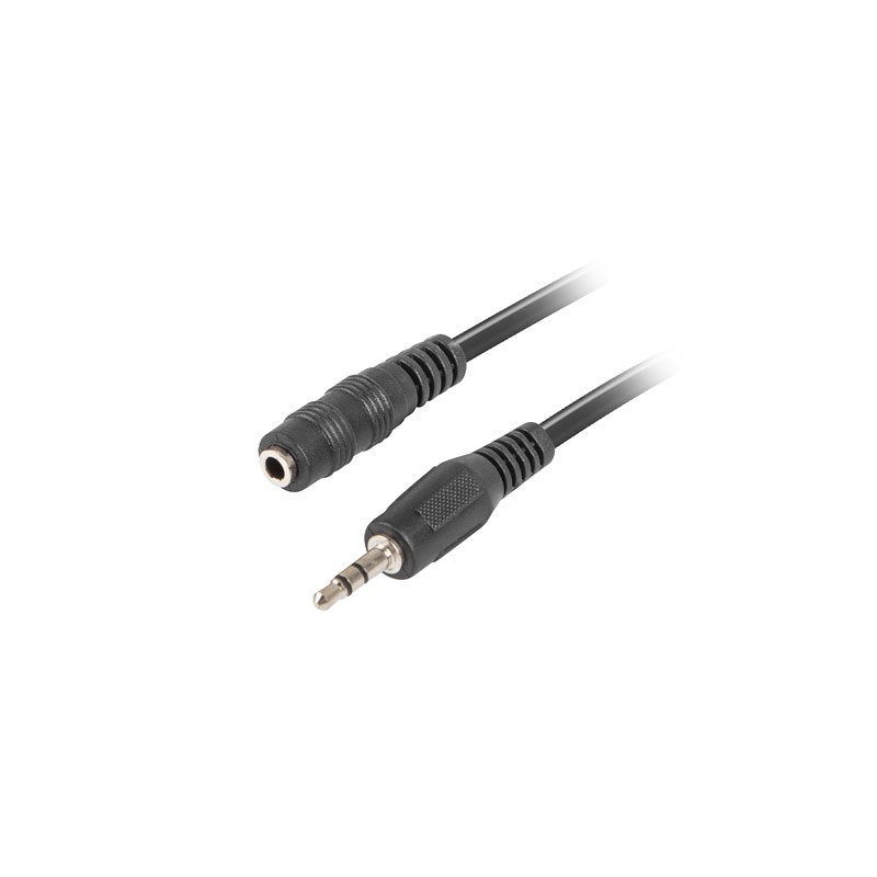 CABLE LANBERG ESTEREO JACK 3-5 MM MACHO A JACK 3-5 MM HEMBRA NEGRO 1-5 M