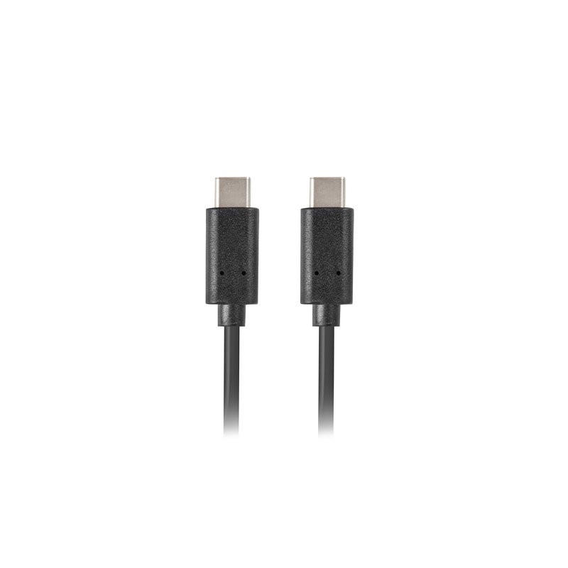 CABLE 2-0 LANBERG USB C MACHO-USB C MACHO 0-5M NEGRO