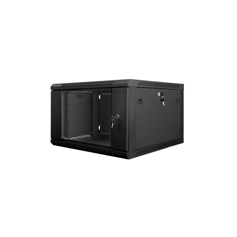 ARMARIO RACK LANBERG 6U 600X600X368 AUTO ENSAMBLADO 19" HASTA 60 KG NEGRO
