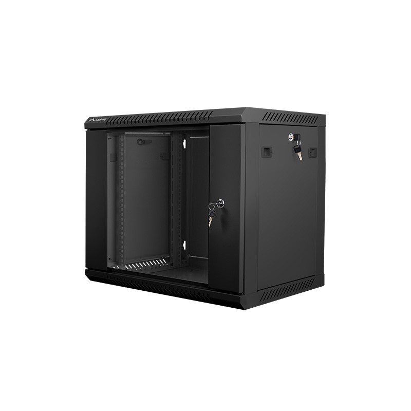 ARMARIO LANBERG 9U 600X450X512 AUTO ENSAMBLADO RACK 19 HASTA 60 KG NEGRO