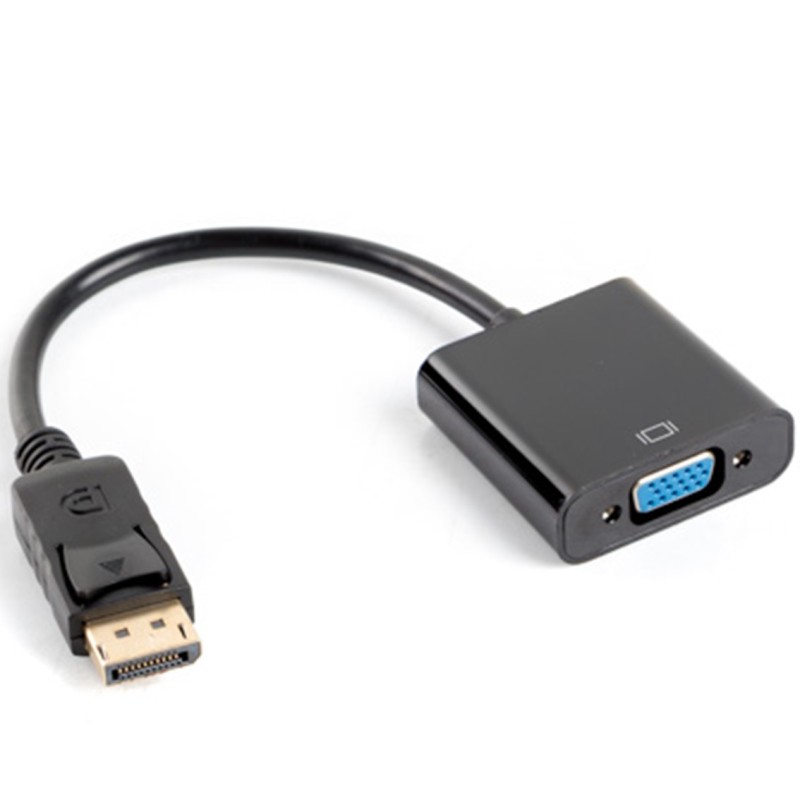 ADAPTADOR LANBERG DISPLAYPORT 1-1 A VGA 20CM NEGRO