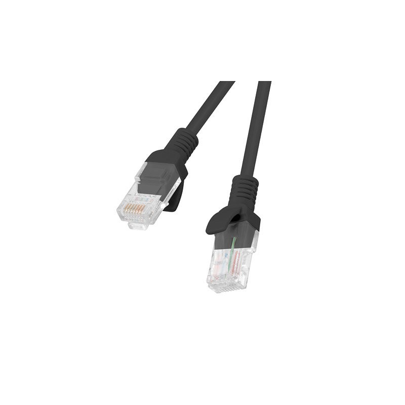 CABLE RED LANBERG LATIGUILLO CAT-6 UTP 0-25M NEGRO FLUKE PASSED