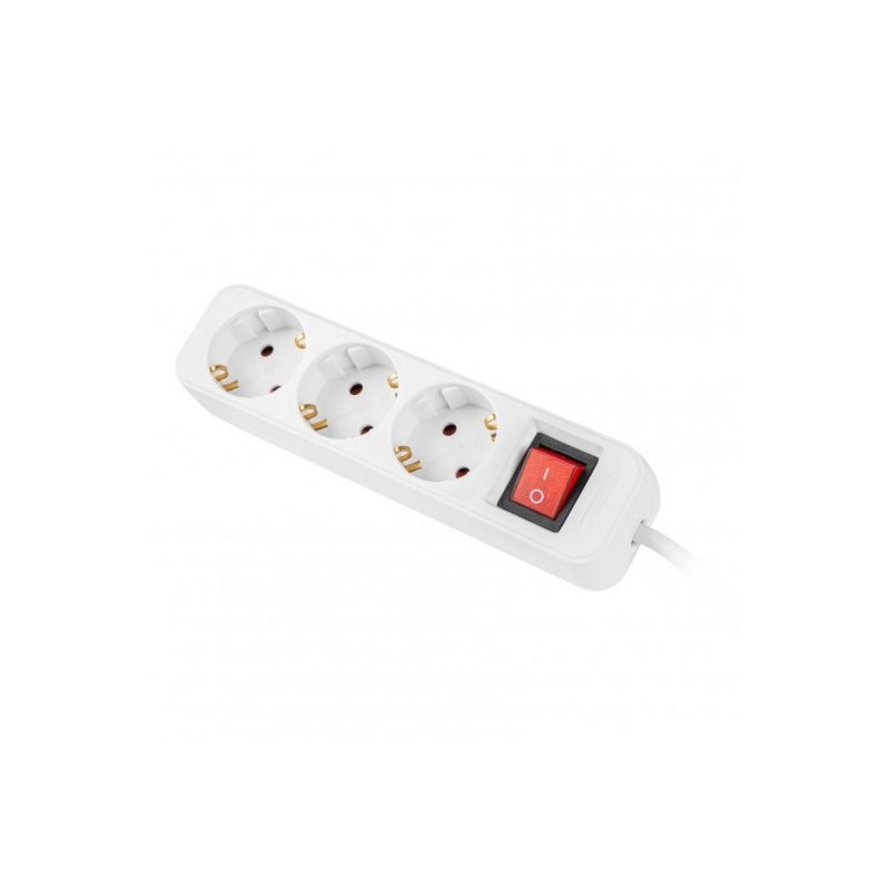 REGLETA LANBERG 3 TOMAS SCHUKO CON PROTECION BLANCA 1-5M