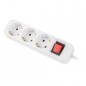 REGLETA LANBERG 3 TOMAS SCHUKO CON PROTECION BLANCA 1-5M