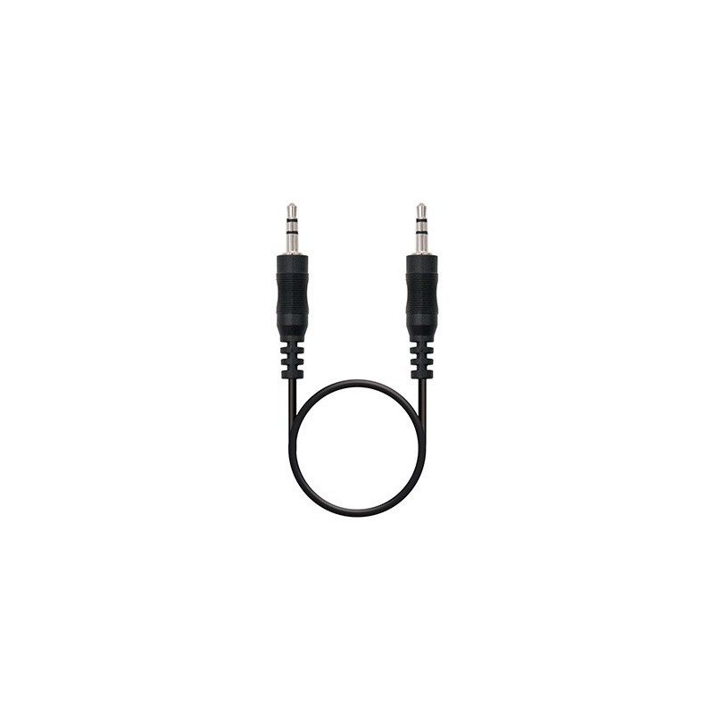 Cable Estéreo Nanocable 10-24-0103- Jack 3-5 Macho - Jack 3-5 Macho- 3m- Negro