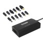 Cargador de Portátil TooQ TQLC-100BS01M- 1xUSB- 100W- Manual- 12 Conectores- Voltaje 12-24V