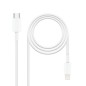 Cable USB 2-0 Tipo-C Lightning Nanocable 10-10-0600- USB Tipo-C Macho - Lightning Macho- 50cm- Blanco