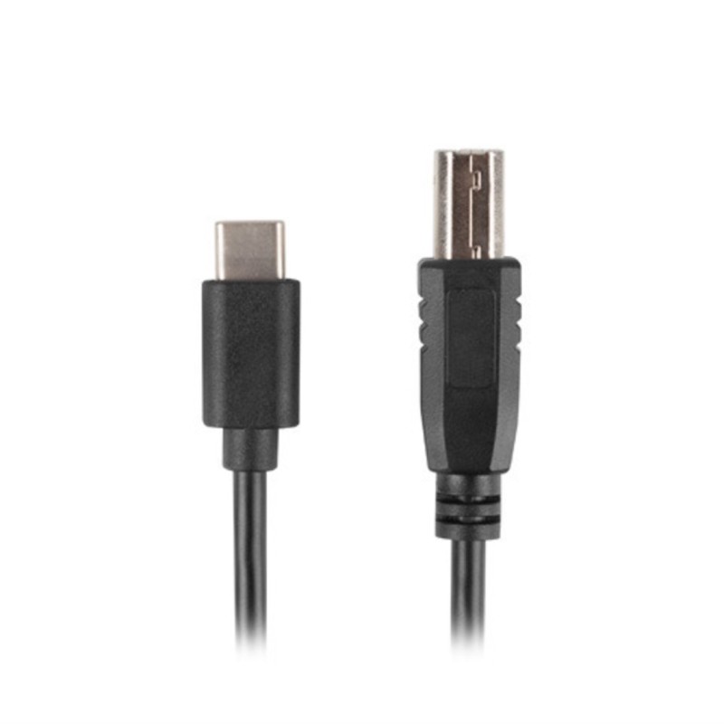 CABLE LANBERG USB C MACHO A USB B 2-0 MACHO 3M NEGRO
