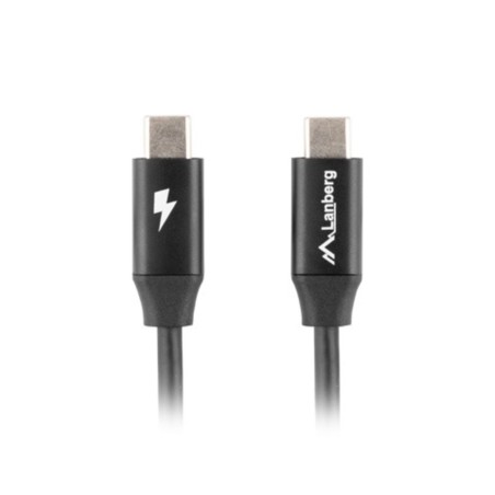CABLE LANBERG USB C MACHO-MACHO 0-5M QUICK CHARGE NEGRO