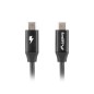CABLE LANBERG USB C MACHO-MACHO 0-5M QUICK CHARGE NEGRO