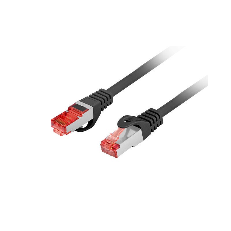 CABLE RED LANBERG LATIGUILLO CAT-6 S-FTP LSZH CU 0-25M NEGRO FLUKE PASSED