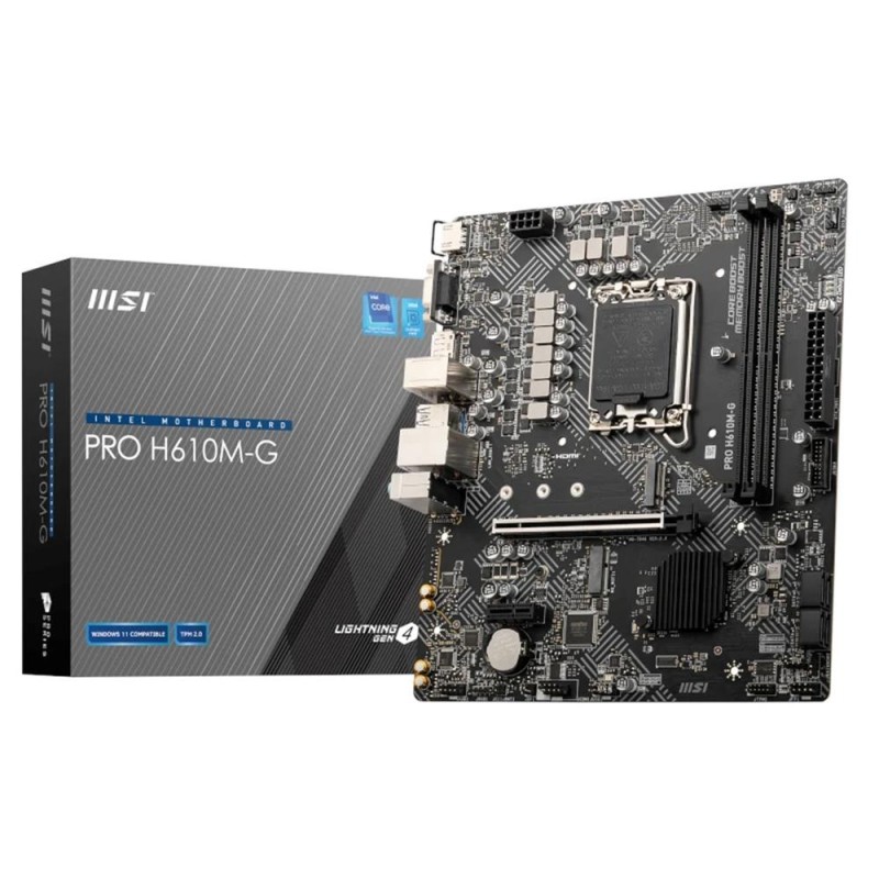 PLACA BASE MSI PRO H610M-G 1700 MATX 2XDDR5