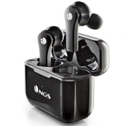 Auriculares Bluetooth NGS Ártica Bloom con estuche de carga- Autonomía 6h- Negros