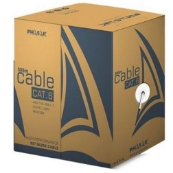 Bobina de Cable RJ45 UTP Phasak PHR 6301 Cat-6- 305m- Gris