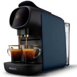 Cafetera de Cápsulas Philips L'Or Barista Sublime LM 9012-40- Compatible cápsulas Nespresso y L'OR- Azul y Negra