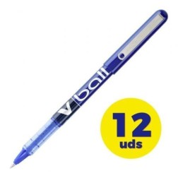 Caja de Bolígrafos de Tinta Líquida Pilot V-Ball NVB7A- 12 unidades- Azules