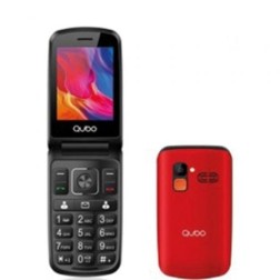 Teléfono Móvil Qubo P-210NWRD para Personas Mayores- Rojo