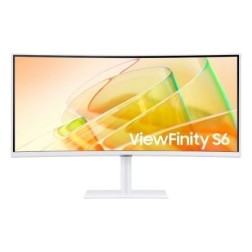 Monitor Profesional Ultraparonámico Curvo Samsung ViewFinity S6 S34C650TAU 34"- UWQHD- Multimedia- Regulable en altura- Blanco