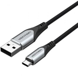 Cable USB 2-0 Vention COCHF- microUSB Macho - USB Macho- 480Mbps- 1m- Gris