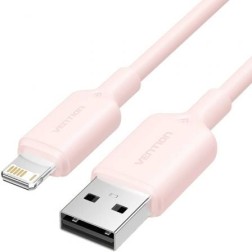 Cable USB 2-0 Lightning Vention LAMPF- USB Macho - Lightning Macho- 480Mbps- 1m- Rosa