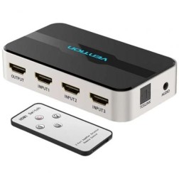 Duplicador HDMI Vention AFJH0- 3xHDMI Hembra - HDMI Macho - 1xAudio