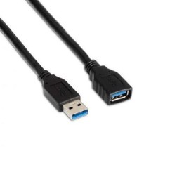 Cable Alargador USB 3-0 Aisens A105-0041- USB Macho - USB Hembra- 1m- Negro