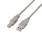 CABLE USB(A) 2-0 A USB(B) 2-0 AISENS 1-8M BEIGE