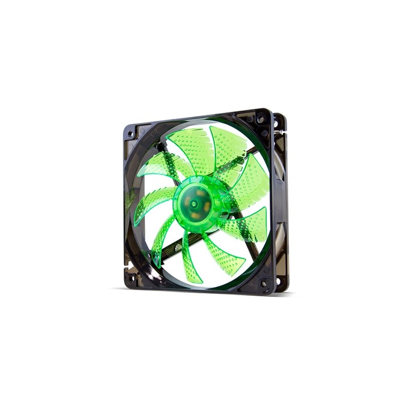 VENTILADOR 120X120 NOX COOLFAN 120 LED VERDE