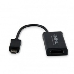 Cable MHL 11 Pines 3GO CMHL11 HDMI Macho - MicroUSB Macho- Negro