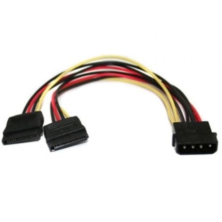 Adaptador Alimentación Molex a SATA 3GO CPSATAY- Molex Macho - 2x SATA hembra