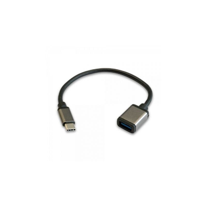 Cable USB 2-0 Tipo-C 3GO C136- USB Tipo-C Macho - USB Hembra- 20cm- Negro