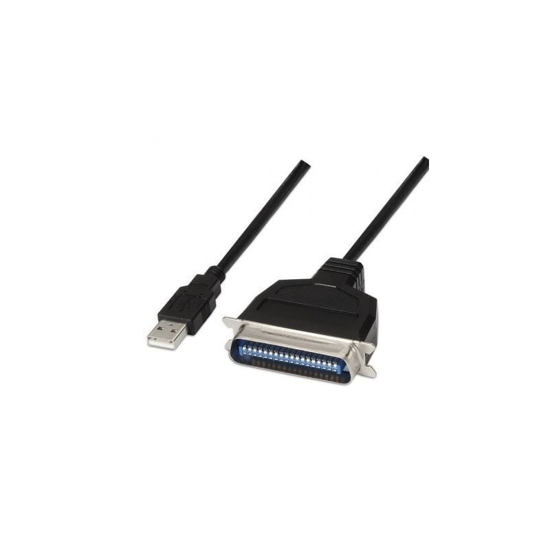 Cable Conversor impresora Aisens A104-0038- USB Macho - CN36 Macho- Negro