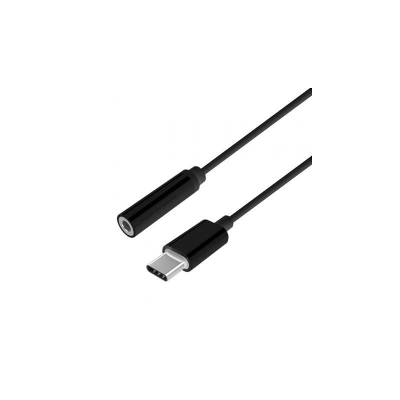 ADAPTADOR USB-C M A JACK 3-5 H AISENS 15CM NEGRO