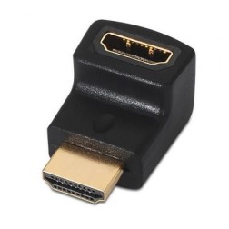 ADAPTADOR ACODADO HDMI(A)H A HDMI(A)M AISENS NEGRO