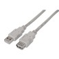 Cable Alargador USB 2-0 Aisens A101-0012- USB Macho - USB Hembra- 1m- Beige