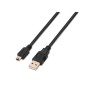 Cable USB 2-0 Aisens A101-0025- USB Macho - USB Mini- Hasta 2-5W- 60Mbps- 1-8m- Negro