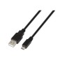 Cable USB 2-0 Aisens A101-0028- USB Macho - MicroUSB Macho- Hasta 2-5W- 60Mbps- 1-8m- Negro