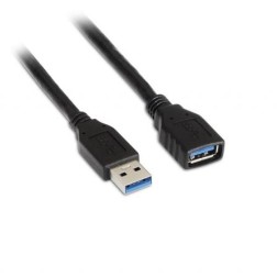 Cable Alargador USB 3-0 Aisens A105-0042- USB Macho - USB Hembra- Hasta 9W- 625Mbps- 2m- Negro