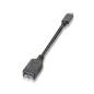 Cable USB 3-1 Tipo-C Aisens A107-0062- USB Tipo-C Macho - USB Hembra- Hasta 27W- 625Mbps- 15cm- Negro