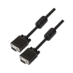 Cable SVGA Aisens A113-0073- VGA Macho - VGA Macho- Hasta 3W- 10Mbps- 6m- Negro