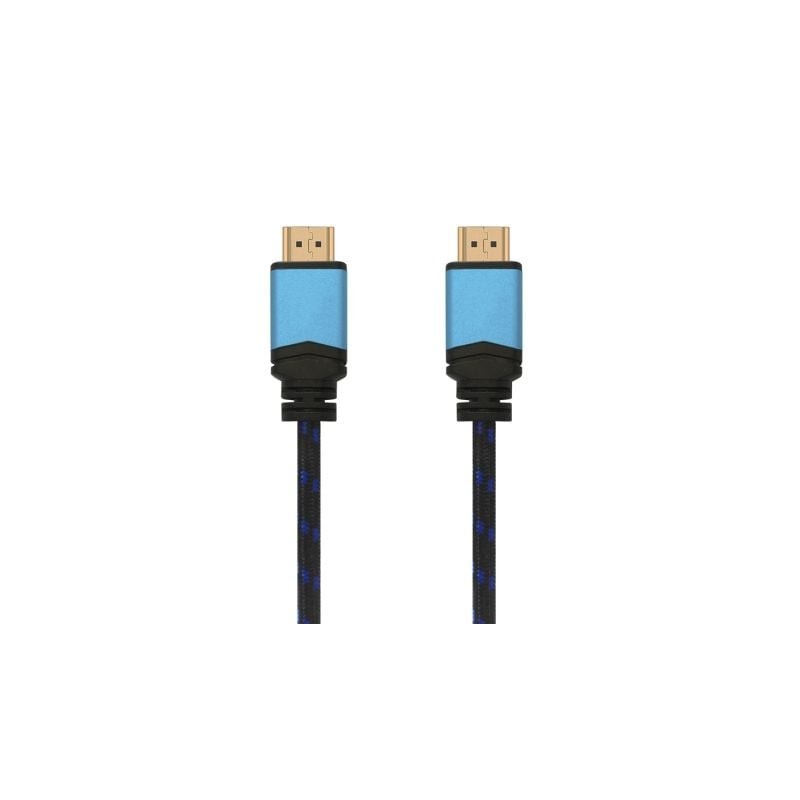 Cable HDMI 2-0 4K Aisens A120-0357- HDMI Macho - HDMI Macho- Hasta 10W- 2250Mbps- 2m- Negro- Azul