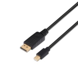 Cable Mini DisplayPort Aisens A124-0131- DisplayPort Macho - Mini DisplayPort Macho- Hasta 5W- 2300Mbps- 2m- Negro