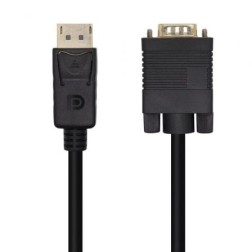 Cable Conversor Aisens A125-0462- DisplayPort Macho - VGA Macho- Hasta 5W- 2300Mbps- 3m- Negro