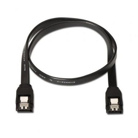 Cable SATA III Aisens A130-0157- SATA Hembra - SATA Hembra- Hasta 0-1W- 768Mbps- 50cm- Negro